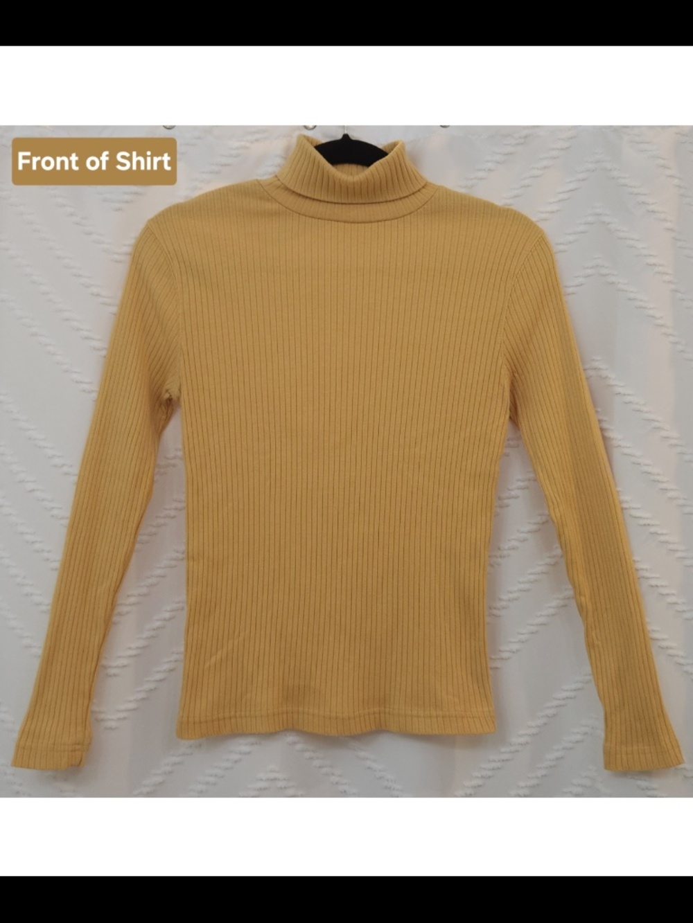 MHD Mustard Yellow Ribbed Turtleneck (Size Small)
